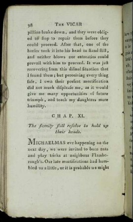 Chap. XI. The family still resolve to hold up their heads.