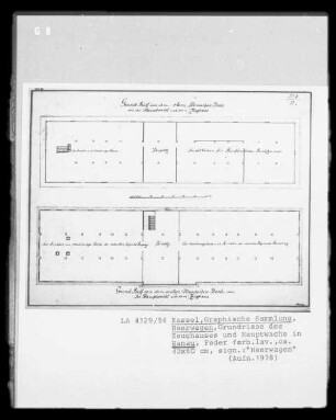 Grundrisse des Zeughauses und Hauptwache in Hanau