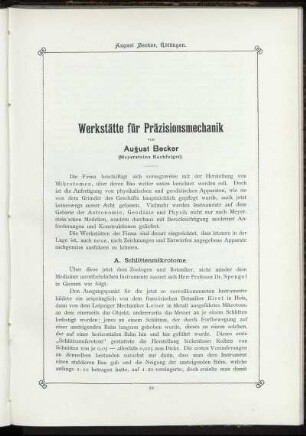 Werkstätte für Präzisionsmechanik von August Becker (Meyersteins Nachfolger)