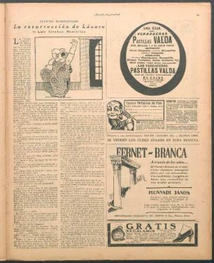 La resurrección de Lázaro : Cuentos humorísticos