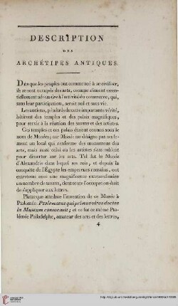 Description des archétipes antiques