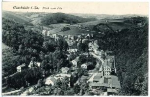 Glashütte. Blick vom Pilz auf Glashütte