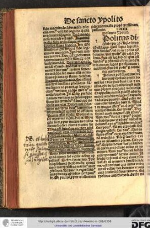 [Y]politus dicitur ab yper quod est supra et litos quod est lapis quasi super lapidem...