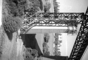 Dornstetten Stockerbachviadukt Baustelle Pfeilerbau Behelfsbrücke