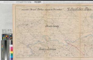 Empel (Rees) - Borken (Borken) - Coesfeld (Coesfeld) - Münster (Münster) Übersichtsplan der Nebenstrecke 1895 1 : 80 000 51 x 131 Einzeichnung in Druck KSM Nr. 1348