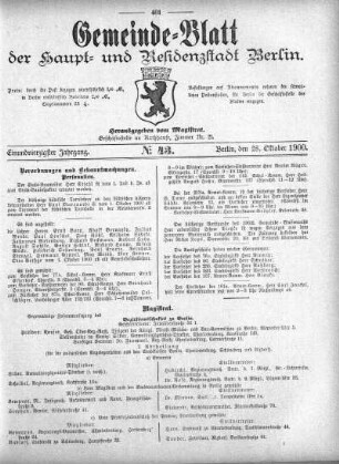 1900,43: No. 43, 28. Oktober 1900