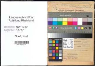 Entnazifizierung Kurt Noell , geb. 03.10.1911 (Kaufmann)