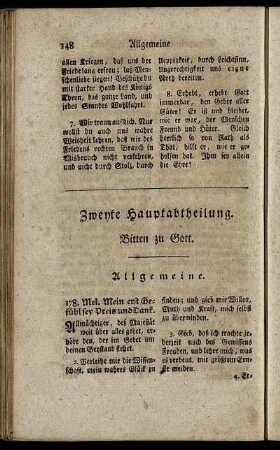 Zweyte Hauptabtheilung. Bitten zu Gott.