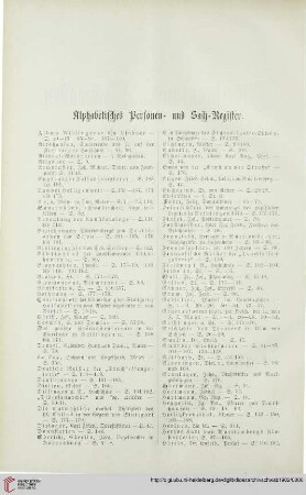 Alphabetisches Personen- und Sach-Register