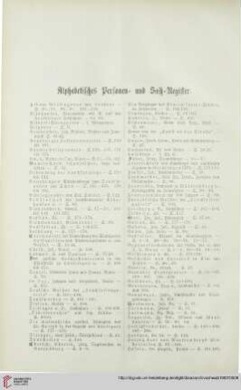 Alphabetisches Personen- und Sach-Register