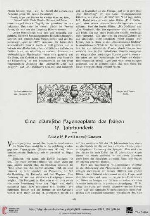 2: Eine vlämische Fayenceplatte des frühen 17. Jahrhunderts