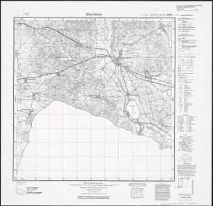 Meßtischblatt 2689 : Muschaken, 1938 : Muschaken. - Hrsg. 1911, einz. Nachtr. 1929, redakt. Änd. 1938. - 1:25000. - [Berlin]: Reichsamt für Landesaufnahme, 1938. - 1 Kt.