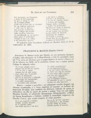 Francisco N. Bianco (Pancho Cueva).