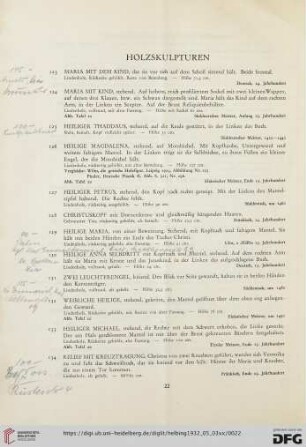 Holzskulpturen (Nr. 123-166)