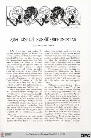 Zum ersten Kunsterziehungstag