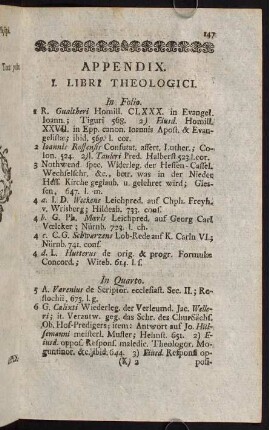 147-173, I. Libri Theologici - II. Libri Iuridici