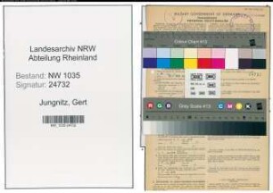Entnazifizierung Gert Jungnitz , geb. 11.08.1903 (Ingenieur)
