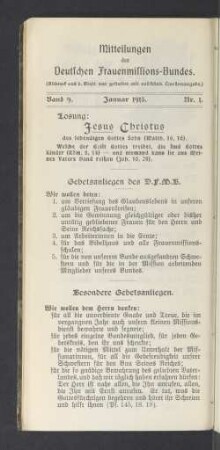 Januar 1915. Nr. 1