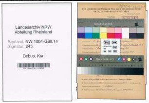 Entnazifizierung Karl Debus , geb. 05.04.1900 (Schiffsfuehrer)