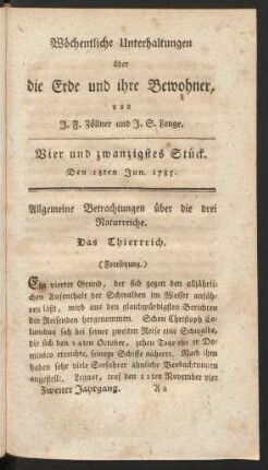 Vier und zwanzigstes Stück
