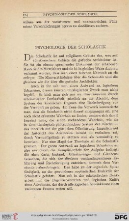 Psychologie der Scholastik