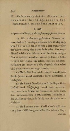 §. 346. Allgemeiner Charakter der zusammengesetzten Säuren.