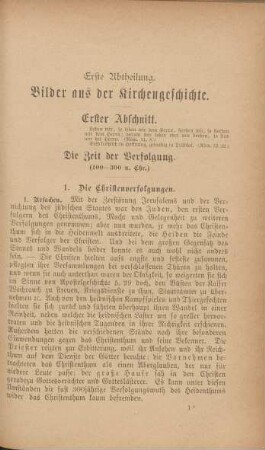 Erste Abtheilung. Bilder aus der Kirchengeschichte