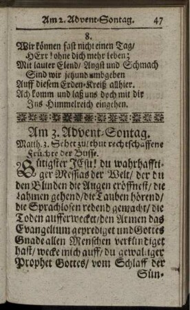 Am 3. Advent-Sontag
