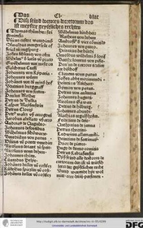DIss seind doctores decretorum das ist meyster geystliches rechten.