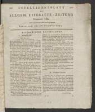 Nachricht von der Regensburgischen botanischen Gesellschaft, den 30. Oct. 1799 [in: Intelligenzblatt d. Allgemeinen Literatur-Zeitung Nr. 163, Sp.1327/1328]