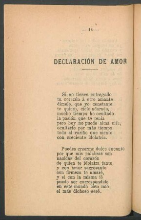 Declaración de amor