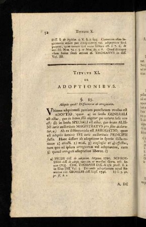 52-70, Titvlvs XI. De Adoptionibvs. Titvlvs XII. Qvibvs Modis Ivs Patriae Potestatis Solvitvr. Titvlvs XIII. De Tvtelis. Titvlvs XIV. De Tvtela Testamentaria.