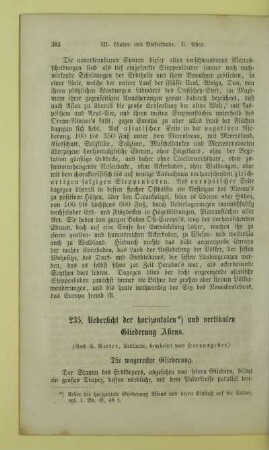 235. Uebersicht der horizontalen*) und vertikalen Gliederung Asiens