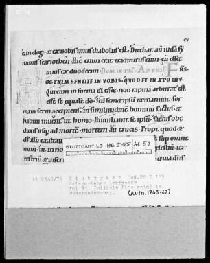 Voll-Lektionar — Initiale H(oc enim), Folio 51recto
