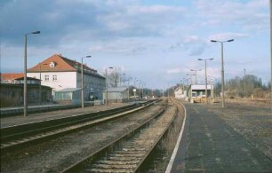 Wriezen Empfangsgebäude Bahnsteig Bahnsteigunterführung Ausfahrsignale