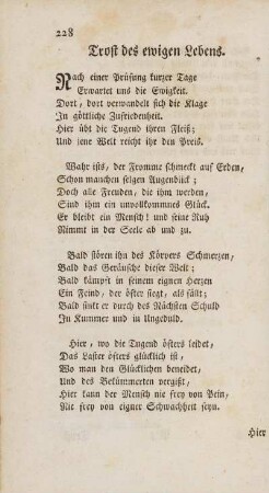 Trost des ewigen Lebens