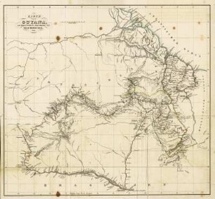 Karte von Guyana, als Erläuterung von der Reise von R. H. Schomburgk. 1841