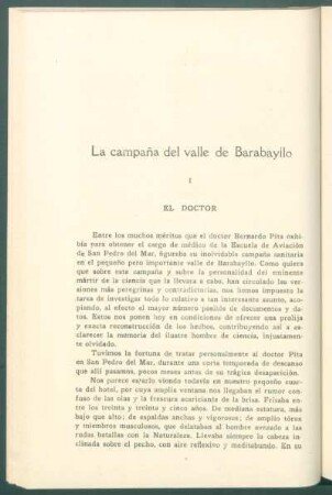 La campaña del valle de Barabayllo