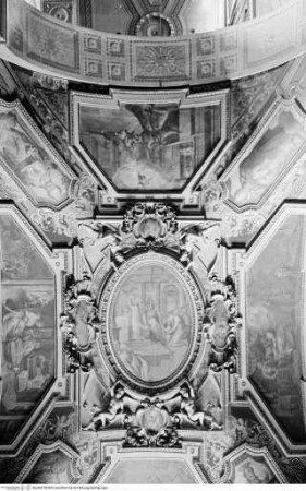Gewölbedekoration mit Szenen aus dem Leben des heiligen Nikolaus von Tolentino