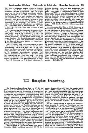 VIII. Herzogthum Braunschweig