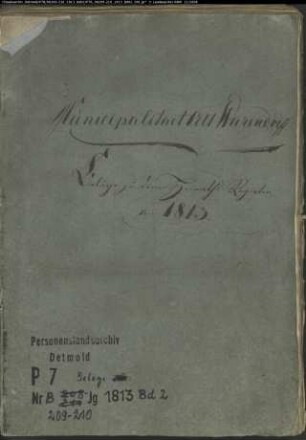 Belegakten zum Heiratsregister der Munizipalität Altwarendorf (B 1813)