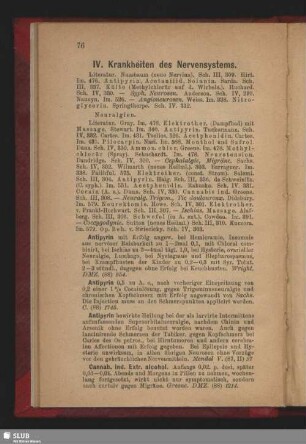 IV. Krankheiten des Nervensystems