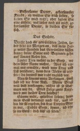 Das Sechste.