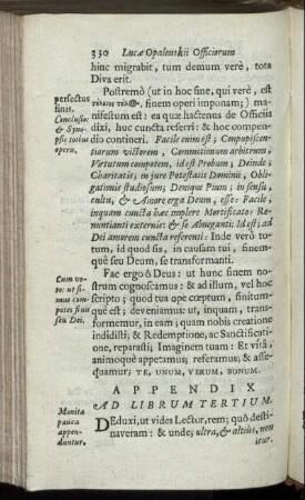Appendix Ad Librum Tertium