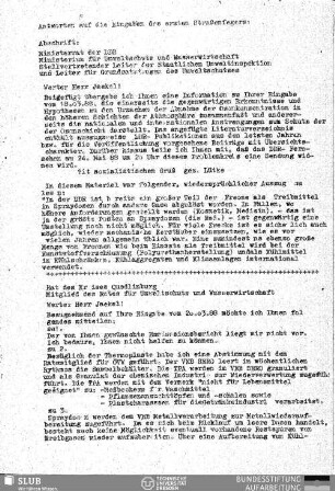 Antworten auf die Eingaben des ersten Straßenfegers