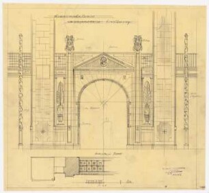 Warenhaus Wertheim, Leipziger Straße, Berlin 3. Bauabschnitt: Portaleinstellungen Lichthof, 1:25