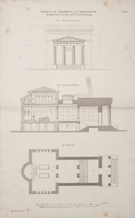 Grafik "Mausoleum im Schlossgarten zu Charlottenburg"