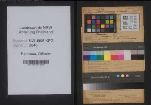 Entnazifizierung Wilhelm Panhaus , geb. 15.01.1891 (Arbeiter)