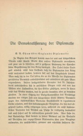 Die Demokratisierung der Diplomatie
