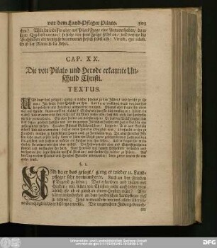 Cap. XX. Die von Pilato und Herode erkannte Unschuld Christi.